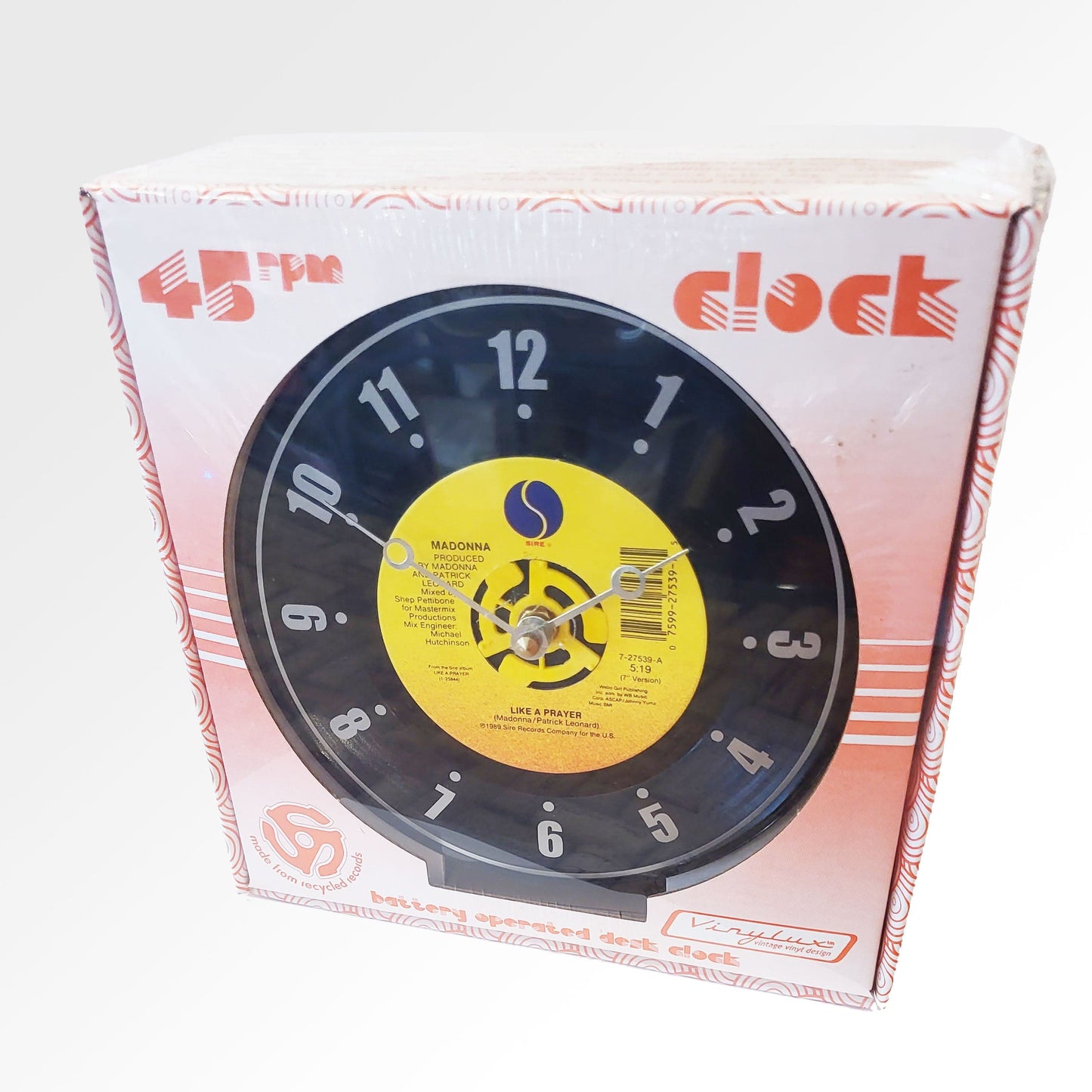 Vinyl Record Desk Clock