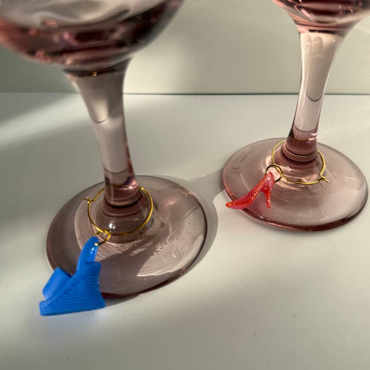 Barbie Doll Shoe Wine Class Charms