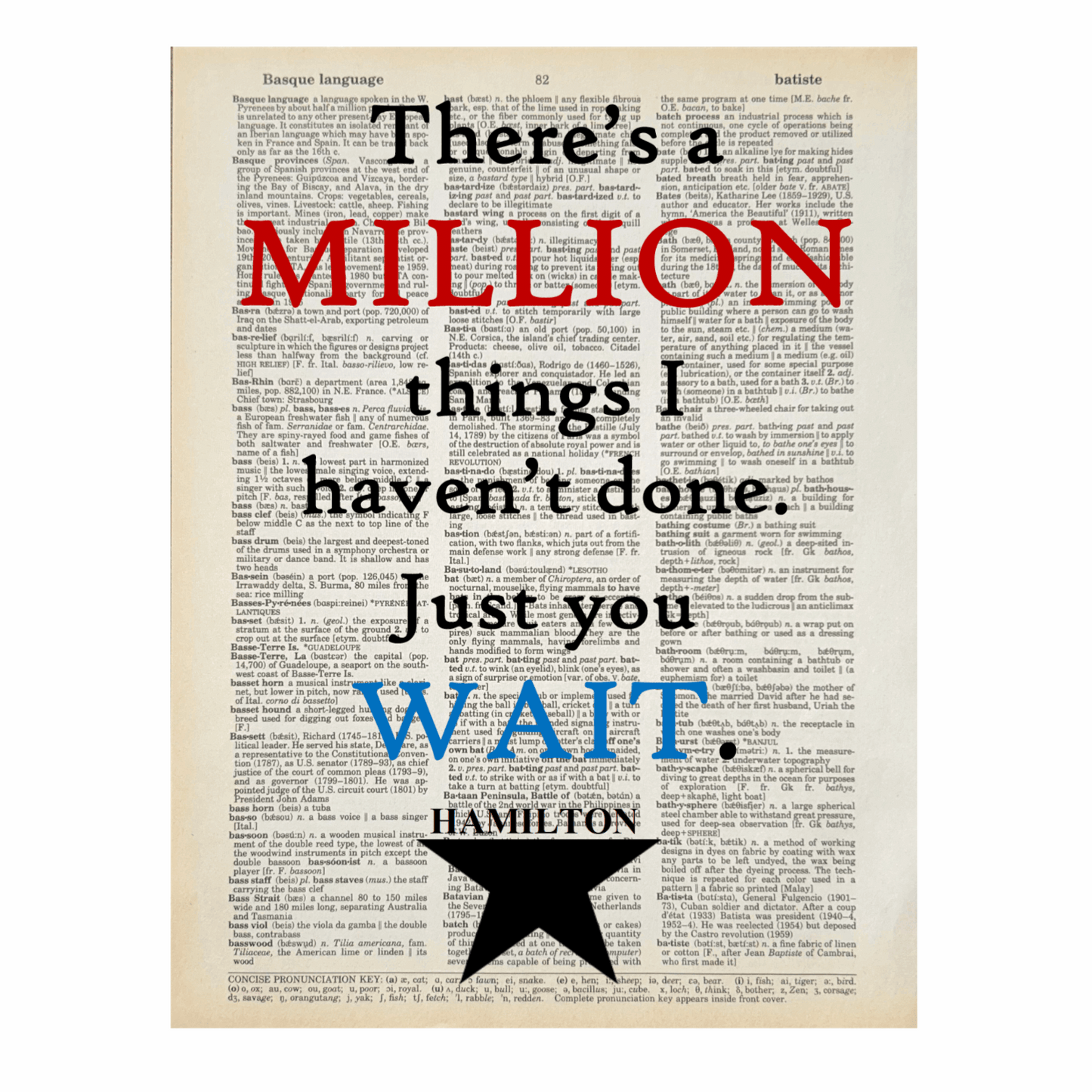 Vintage Book Page Print - There’s a Million Things