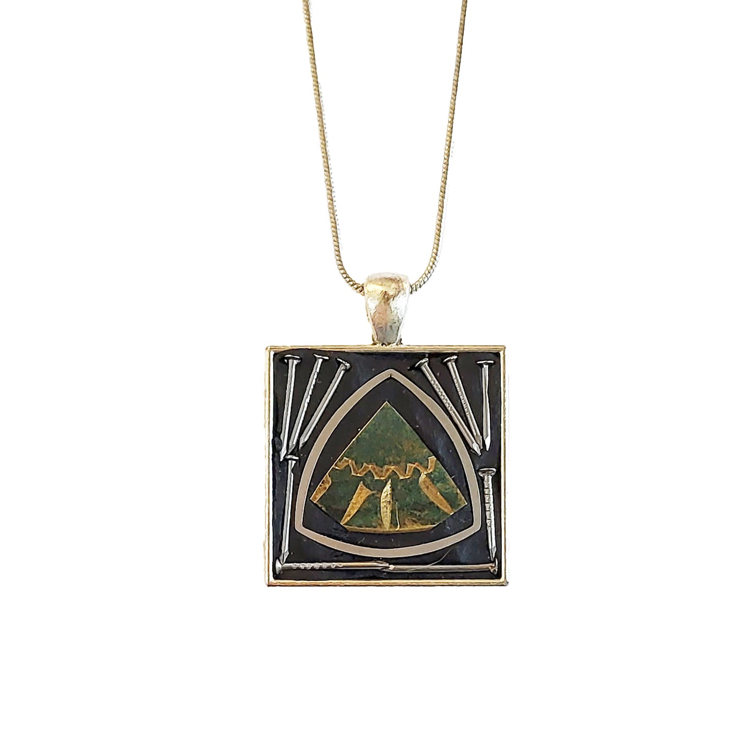 Found Object Mosaic Necklace