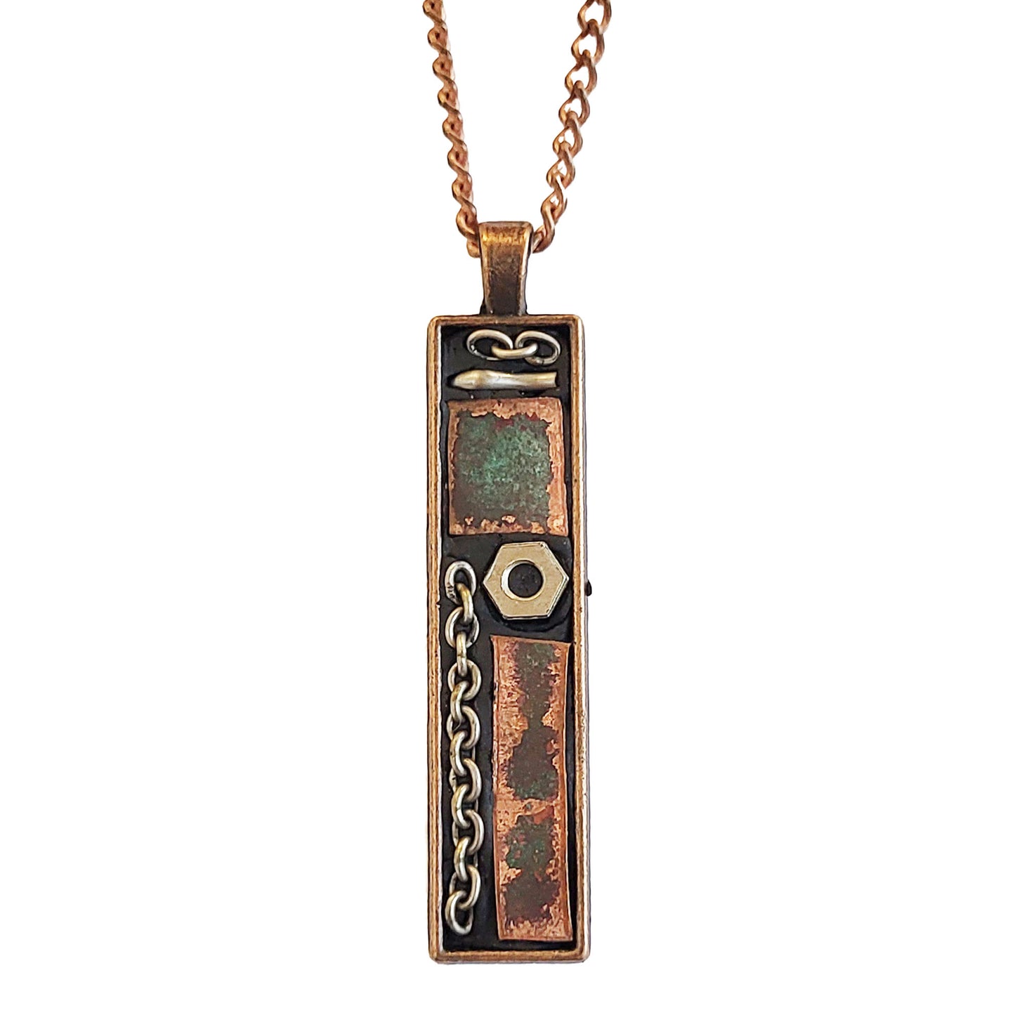 Found Object Mosaic Necklace