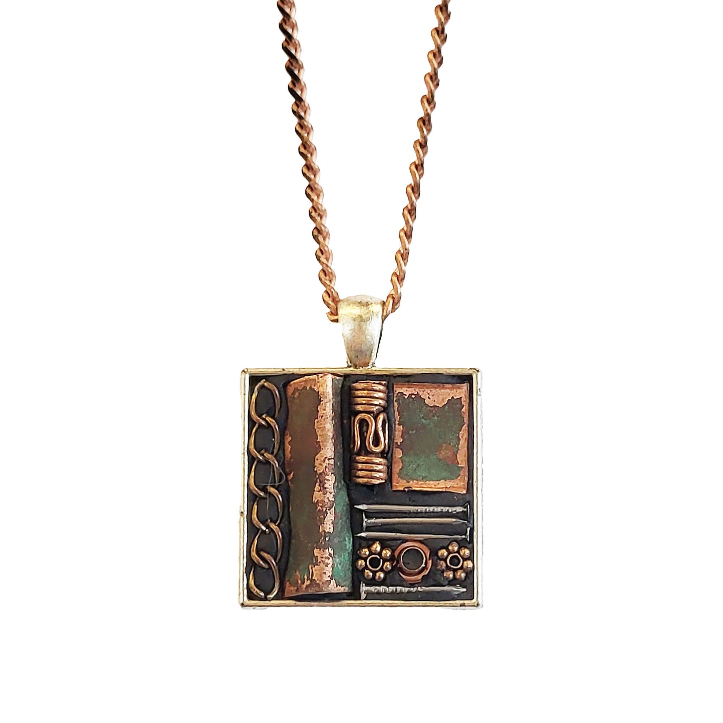 Found Object Mosaic Necklace