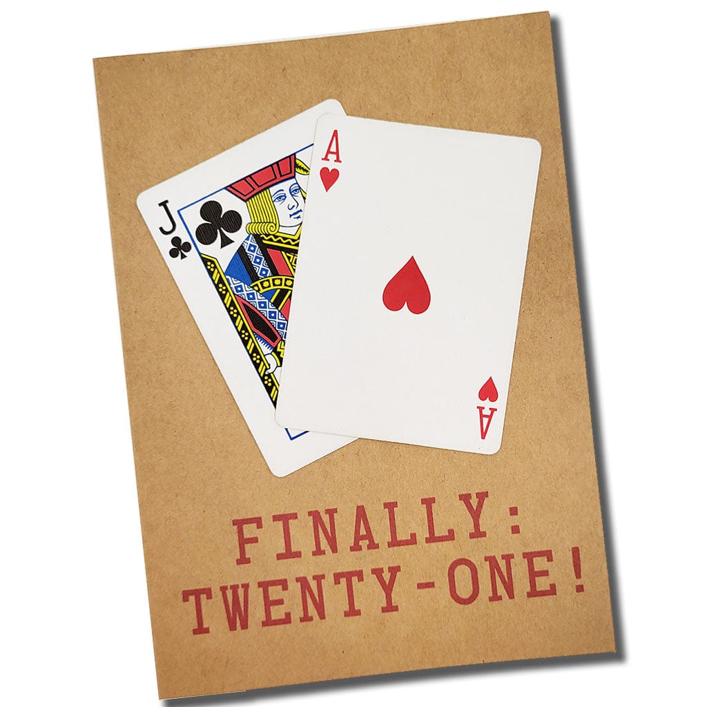 Game Card Greeting Card - Finally 21!