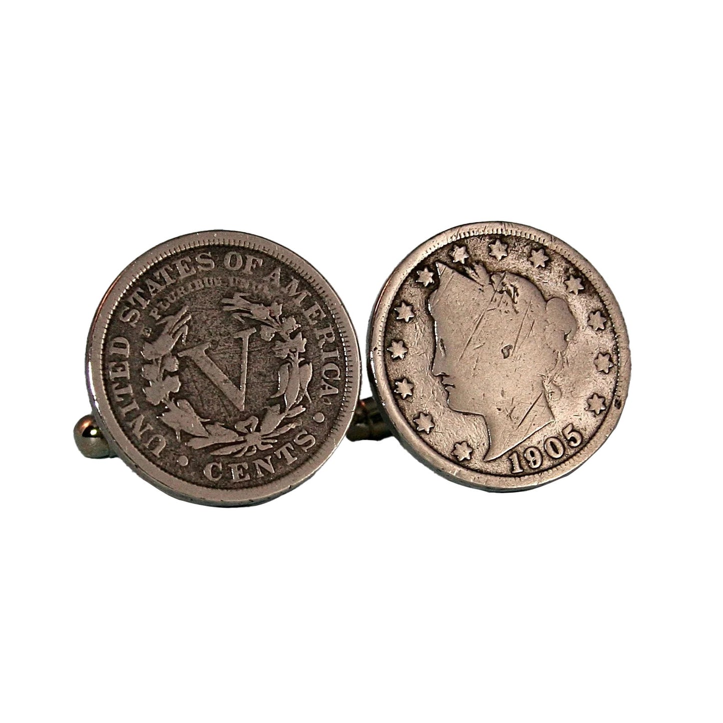 U.S. Liberty Head V Nickel Cufflinks