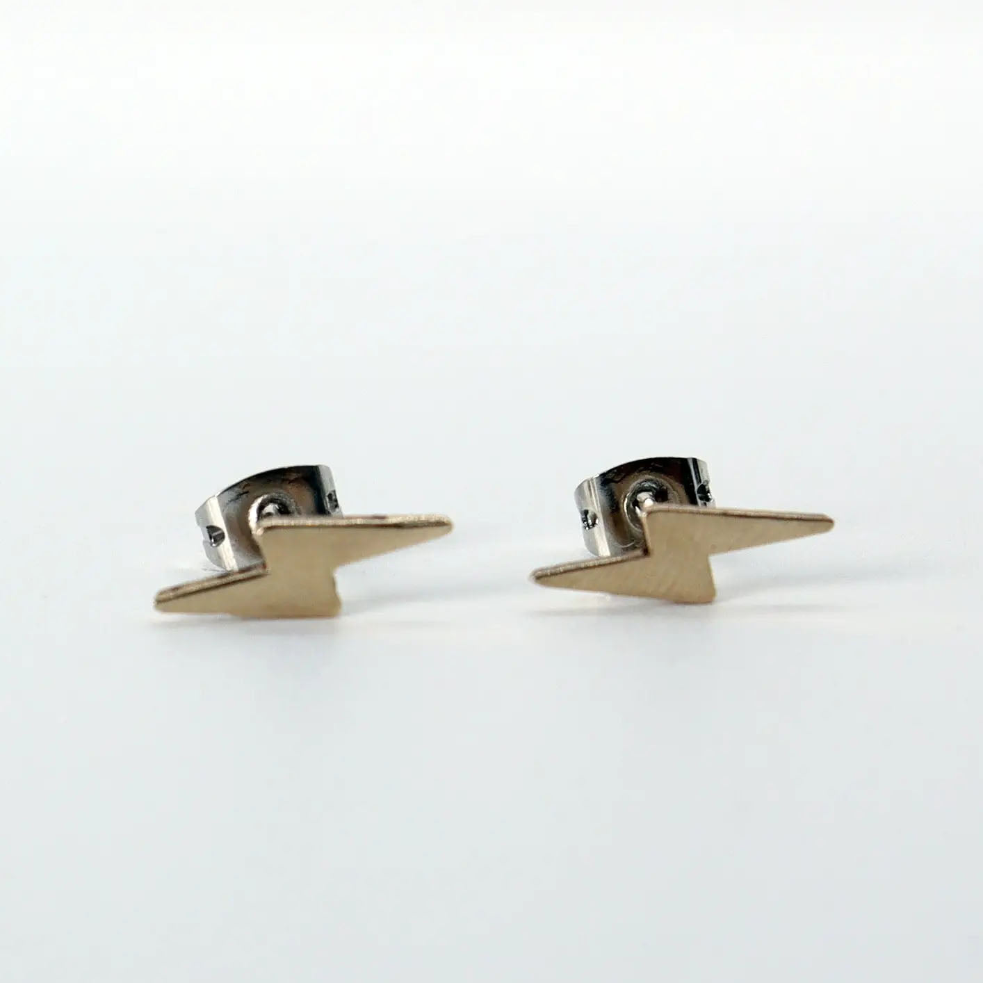 Cymbal Stud Earrings - Bolts