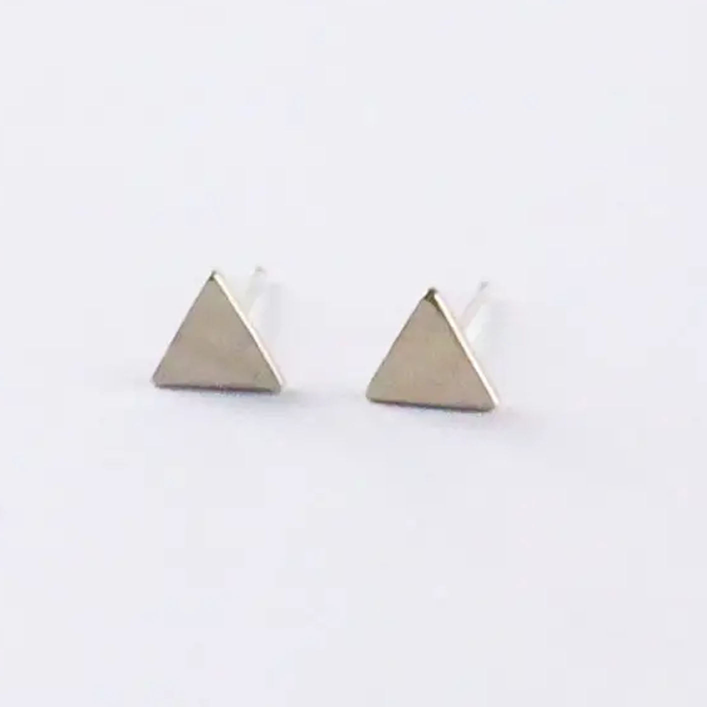Cymbal Stud Earrings - Triangles