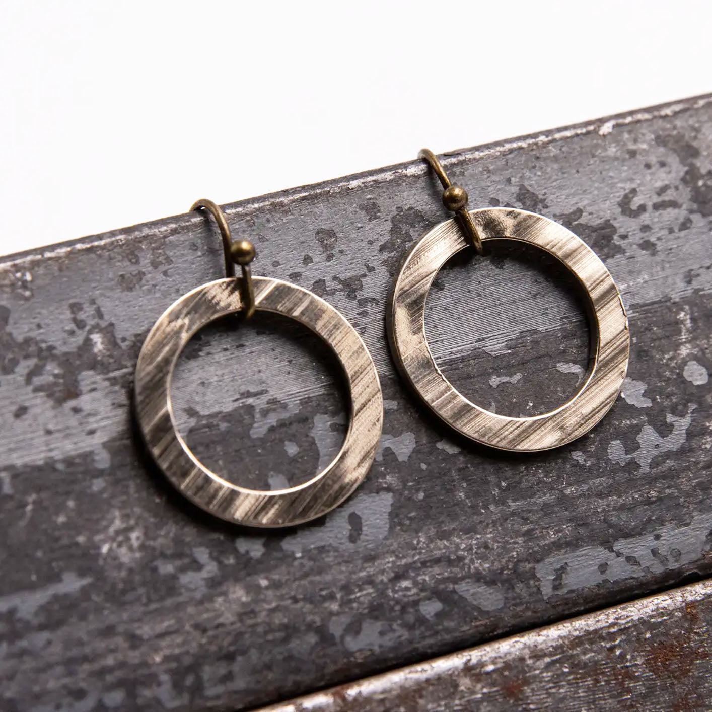 Cymbal Dangle Earrings - Hoop