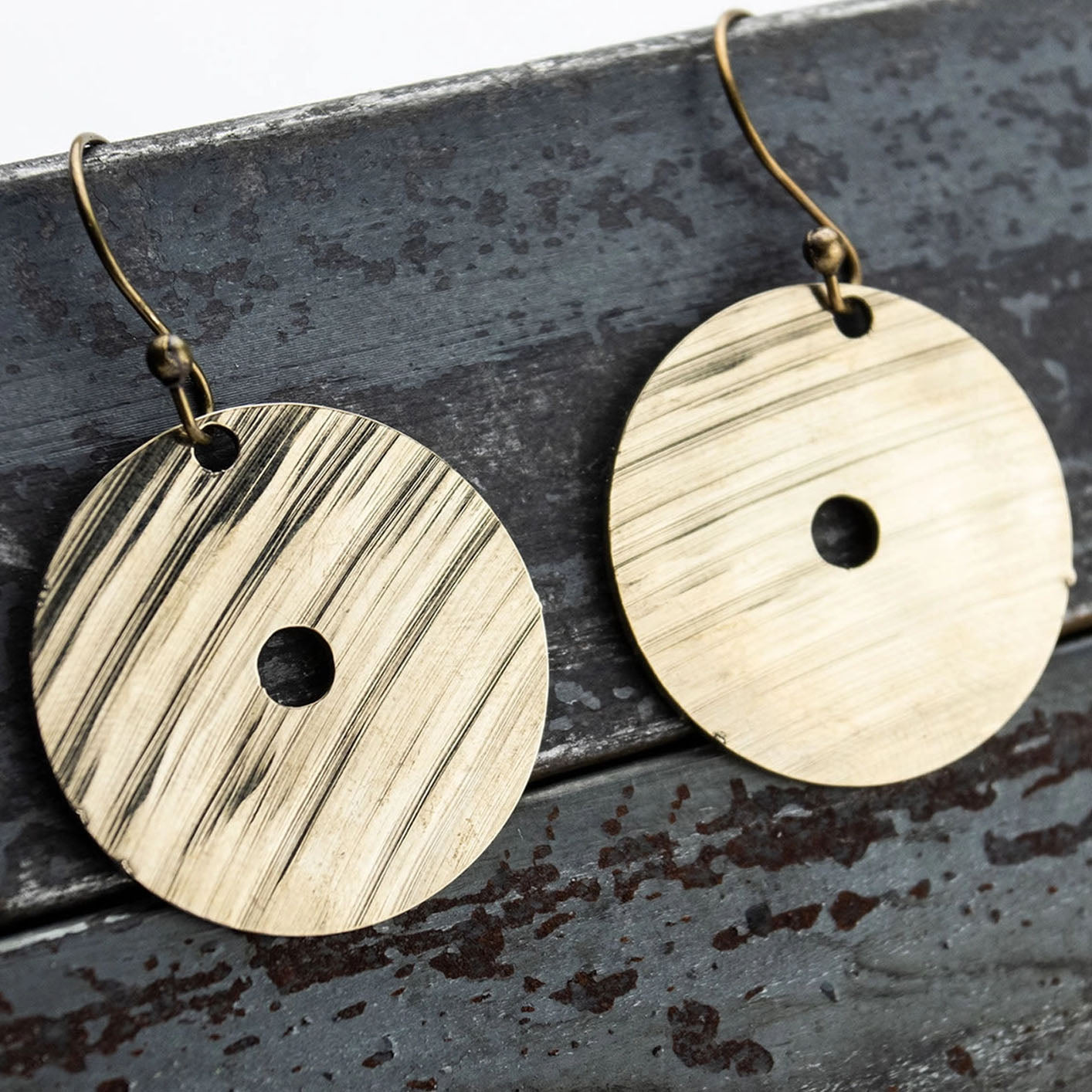 Cymbal Dangle Earrings - Full Circle