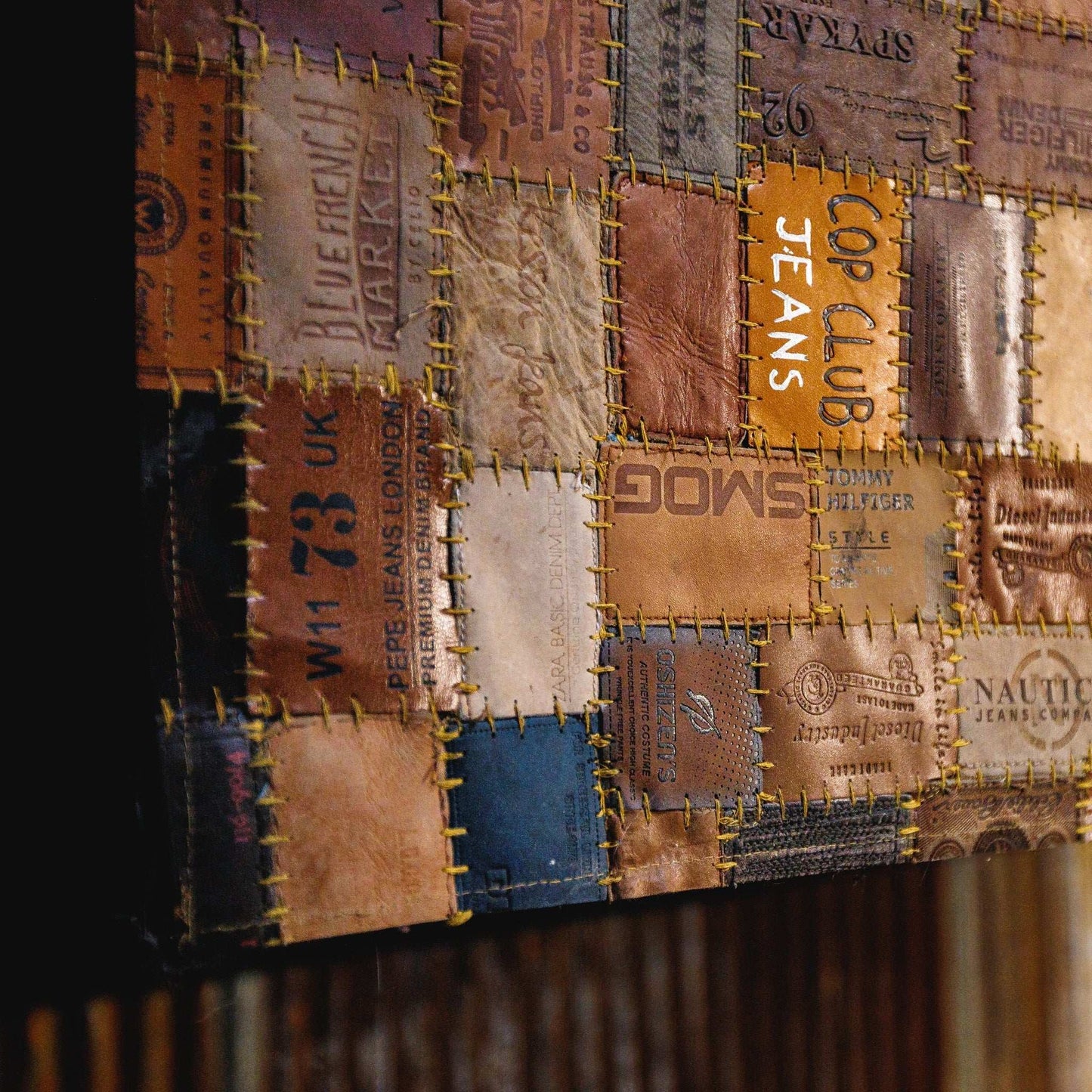 Leather Jean Patch Floor Rugs