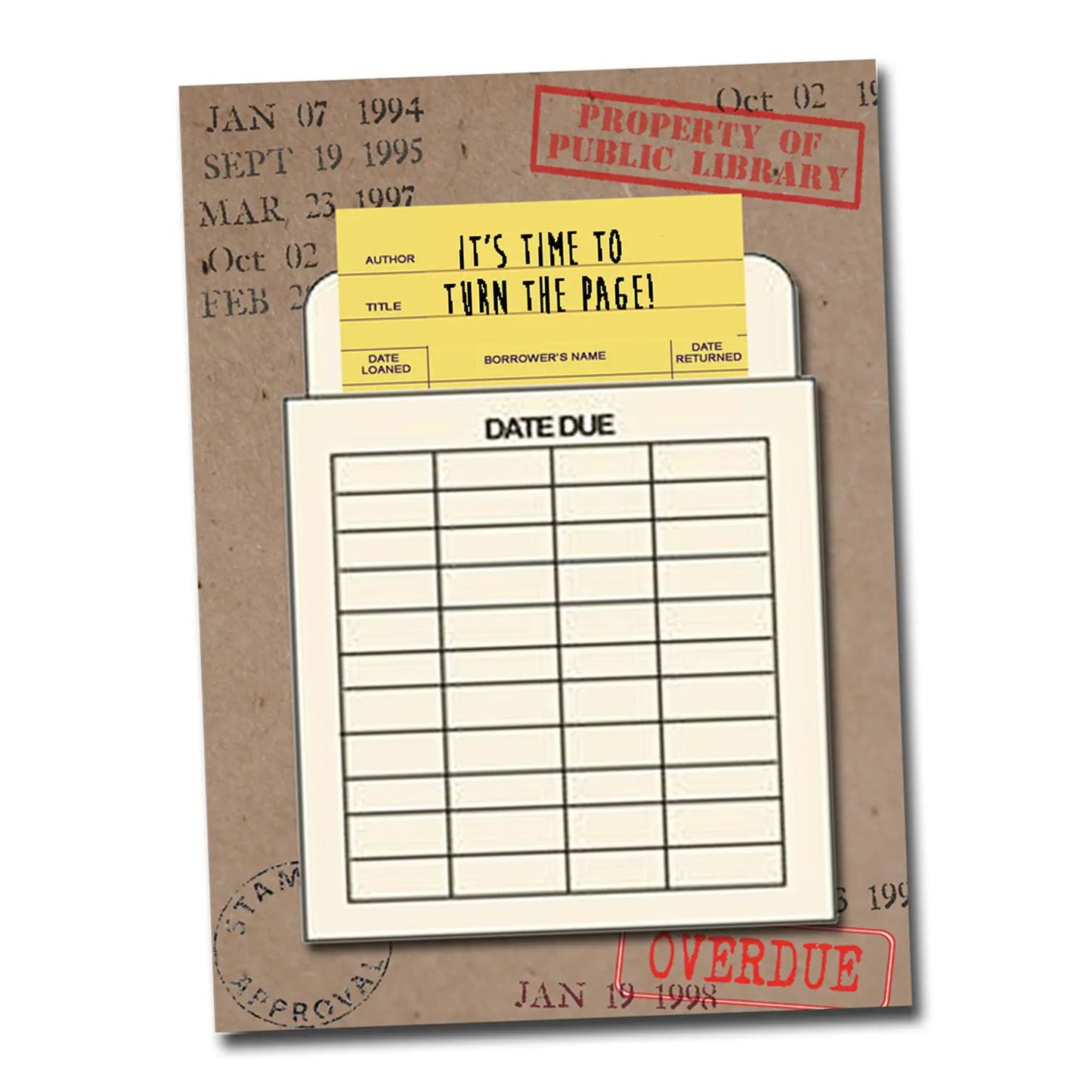 Library Book Card Greeting Card - Turn the Page