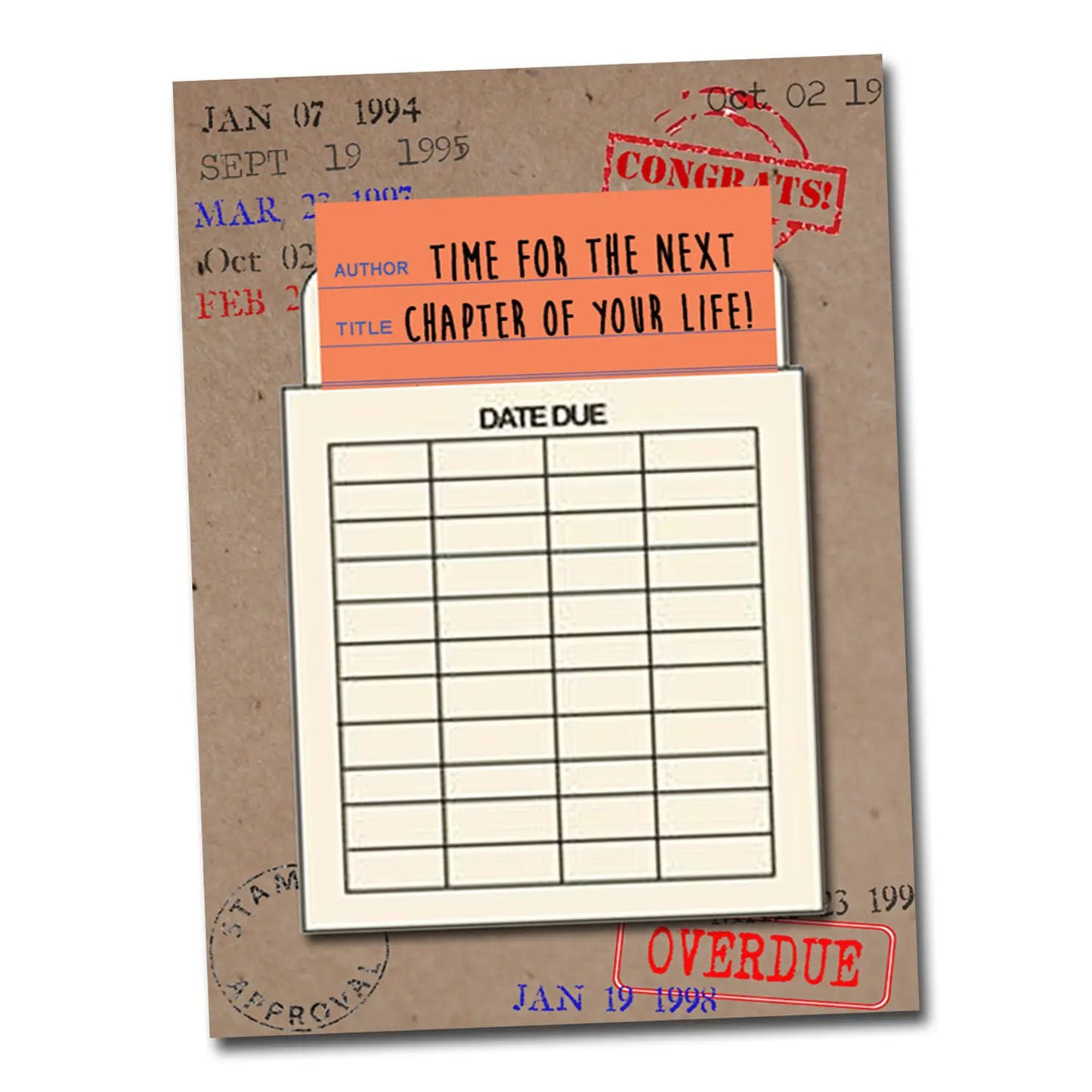 Library Book Card Greeting Card - Next Chapter