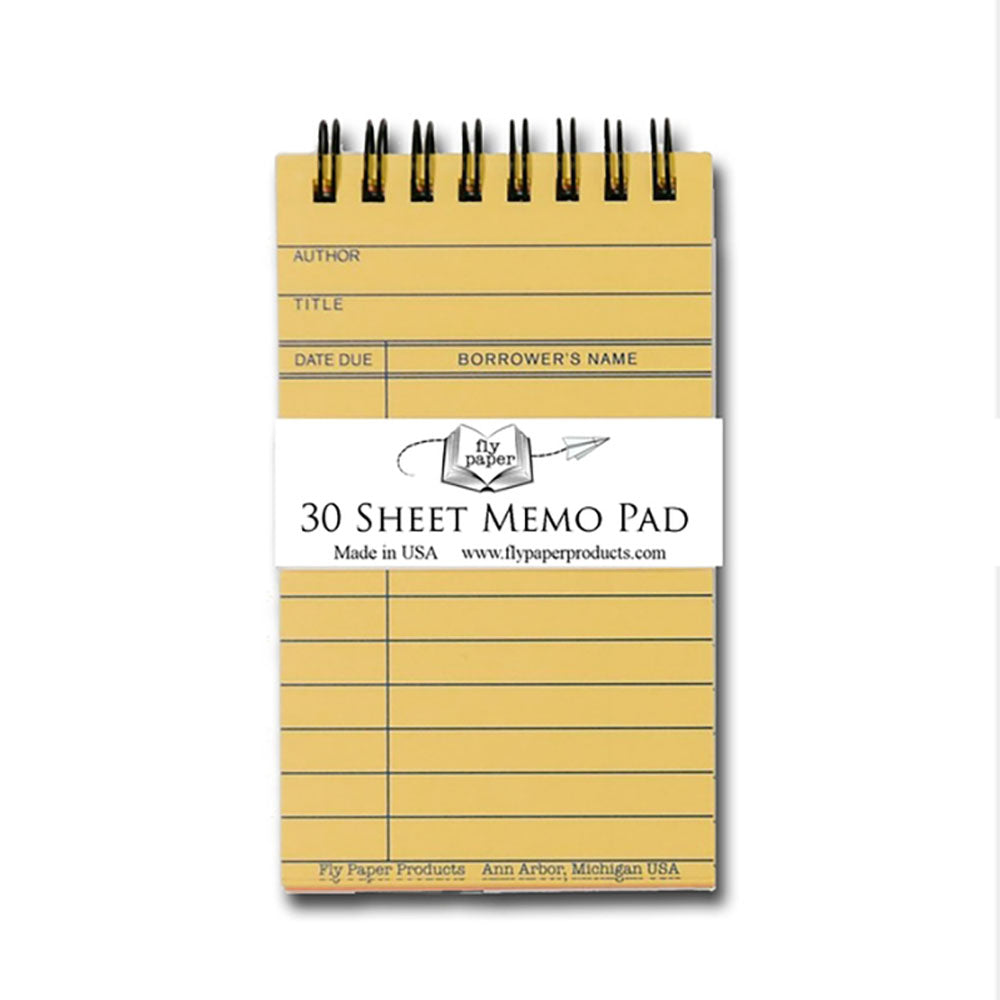 Library Book Card Memo Pad