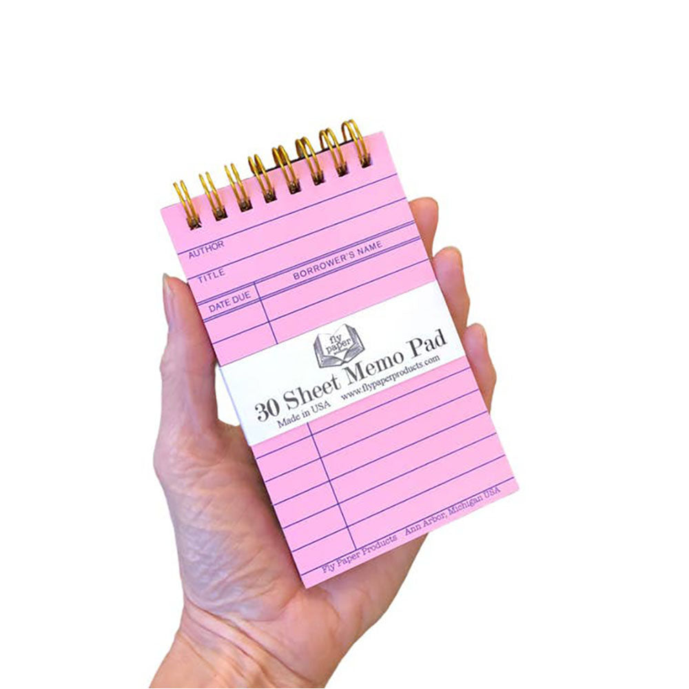 Library Book Card Memo Pad