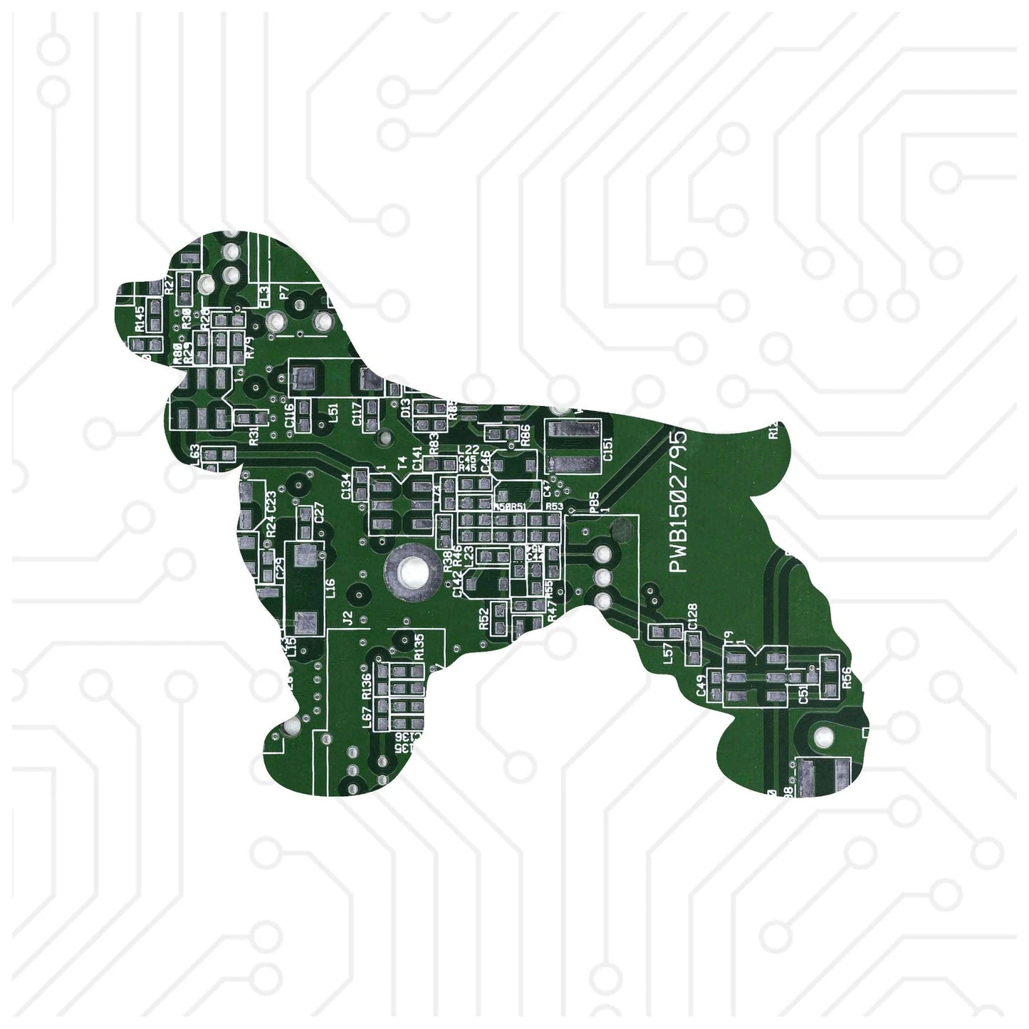 Circuit Board Dog Magnet