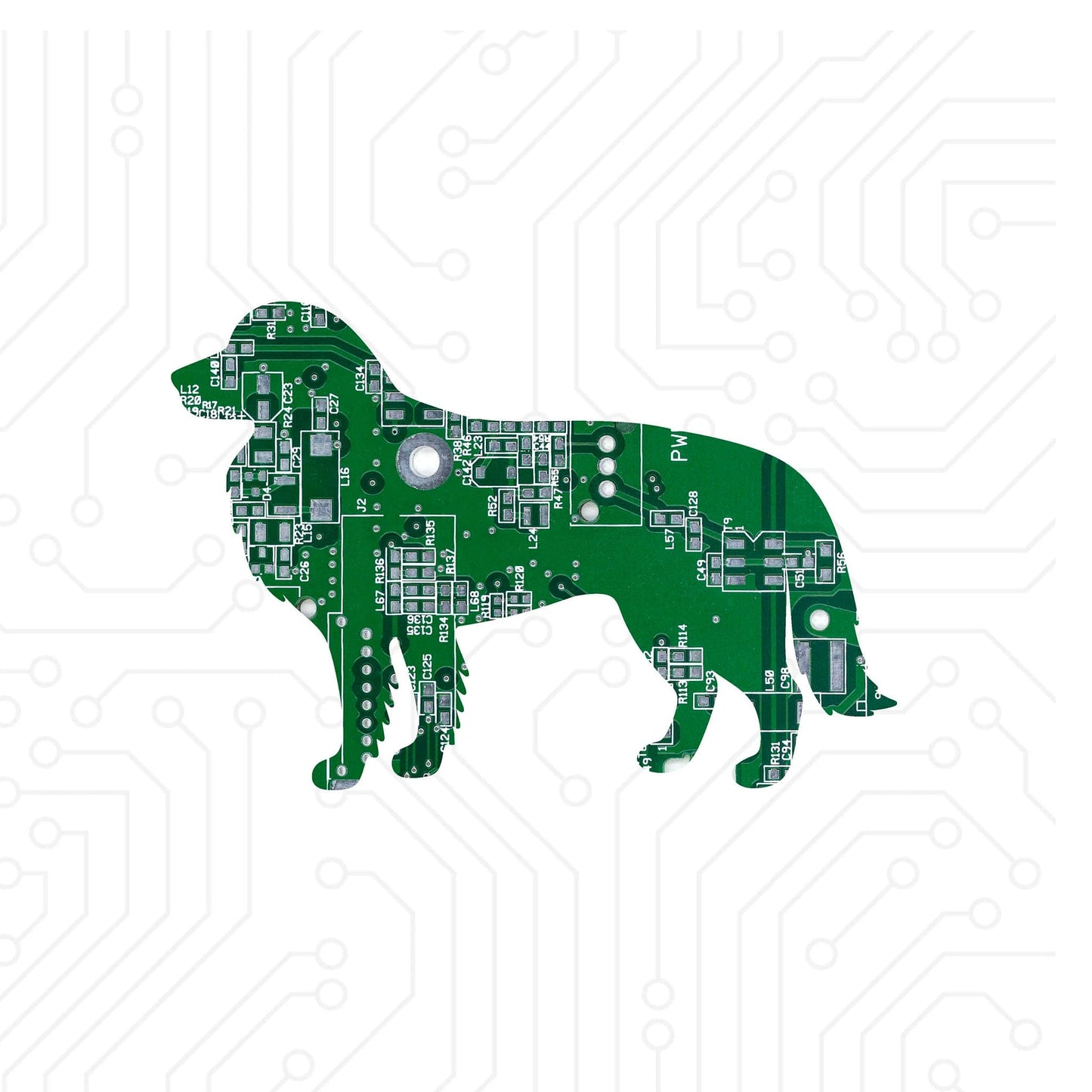 Circuit Board Dog Magnet