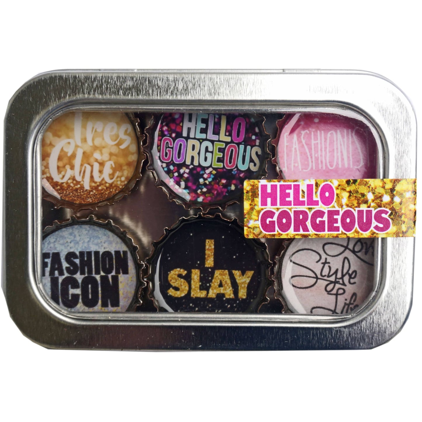 Bottle Cap Magnets - Hello Gorgeous