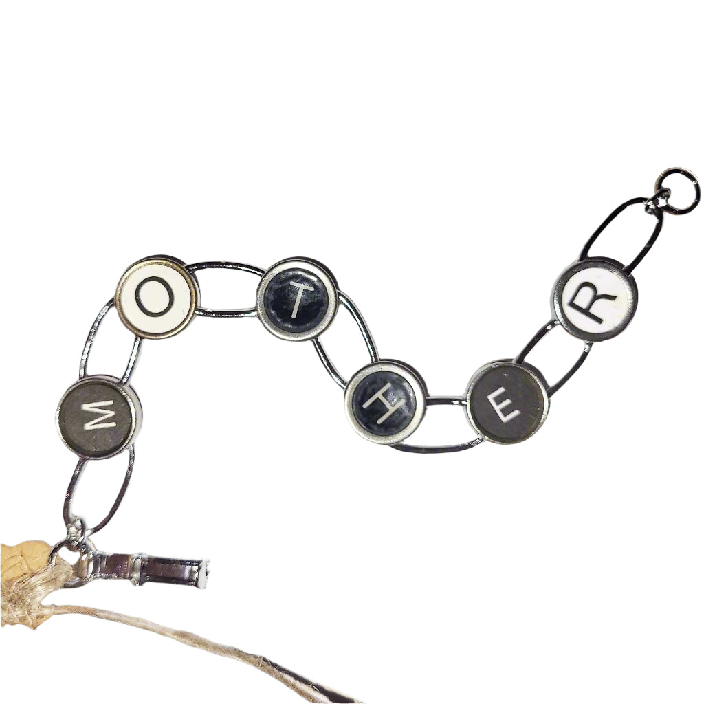 Typewriter Key Bracelet - Messages (In Stock)