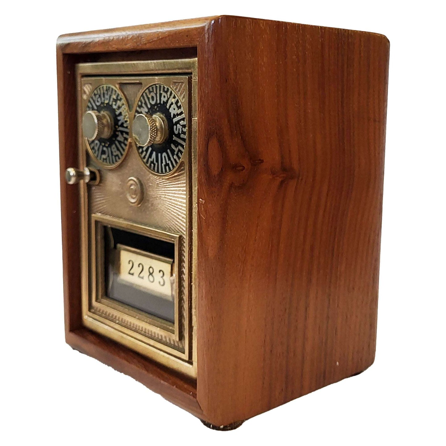 Post Office Box Bank - Small Bronze Button (2283)