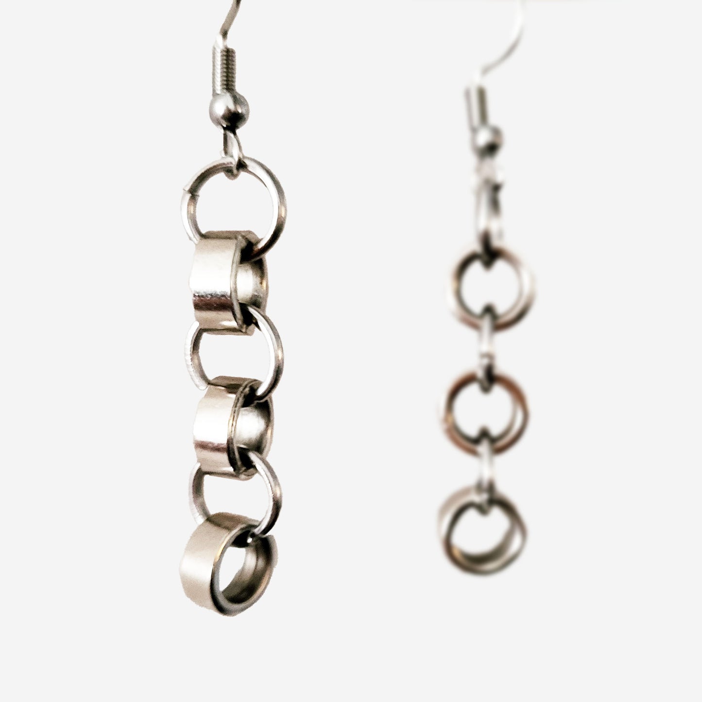 Bike Chain Roller Earrings