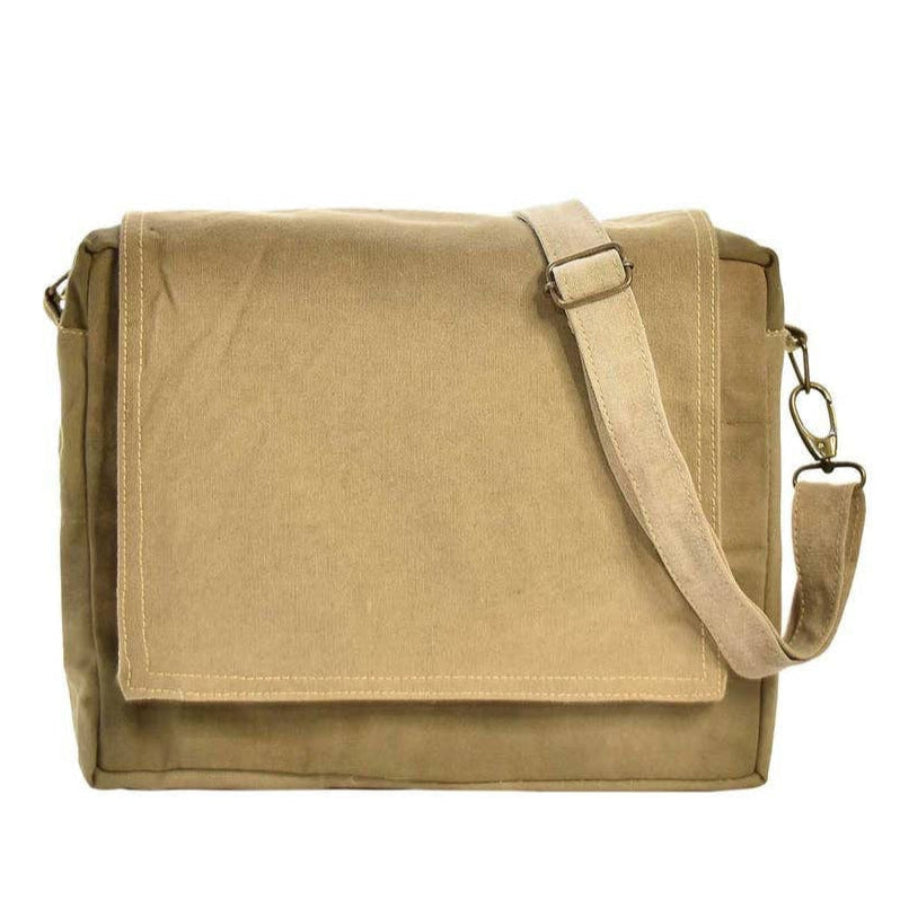 Military Tent Messenger Bag Plain