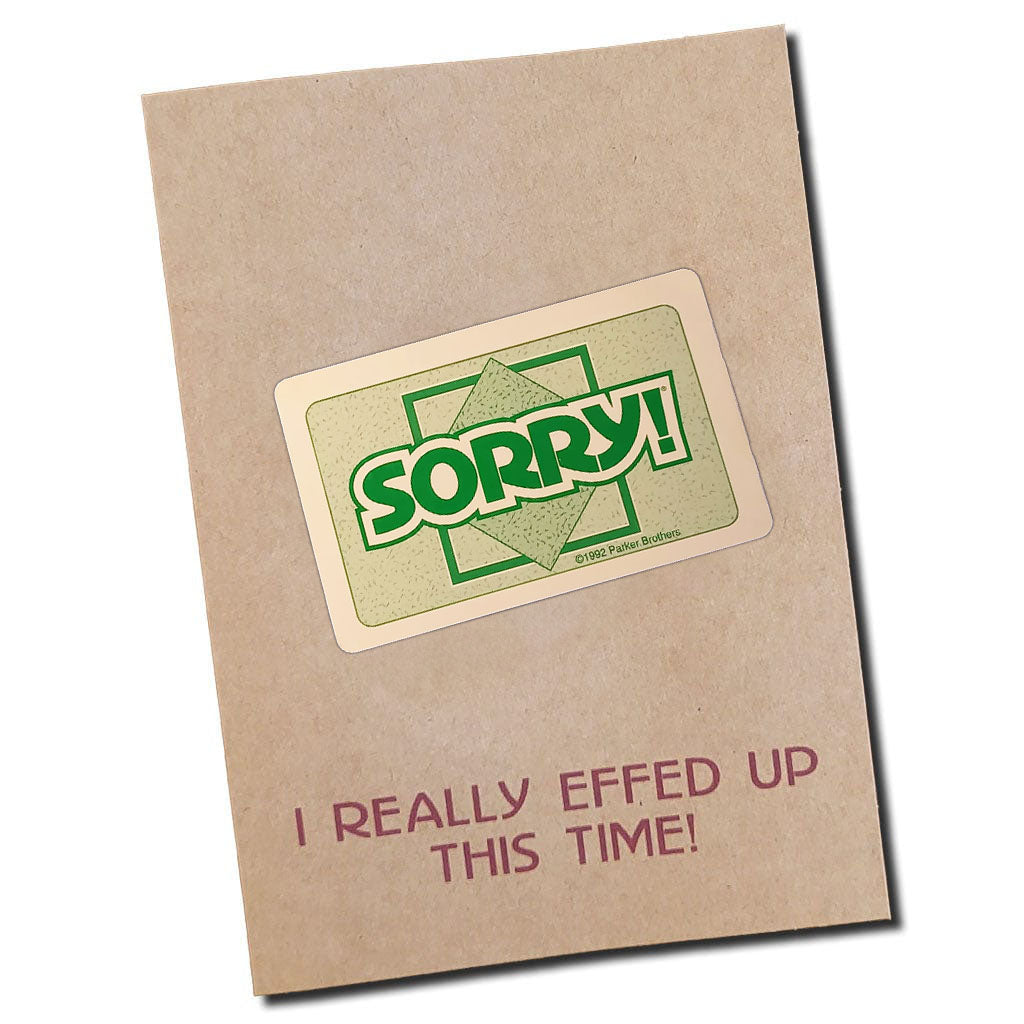 Game Card Greeting Card - Sorry