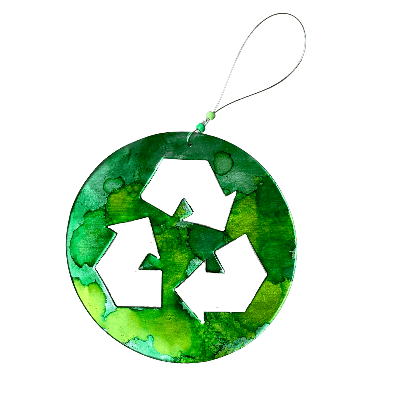 Aluminum Can Ornament - Recycled Symbol
