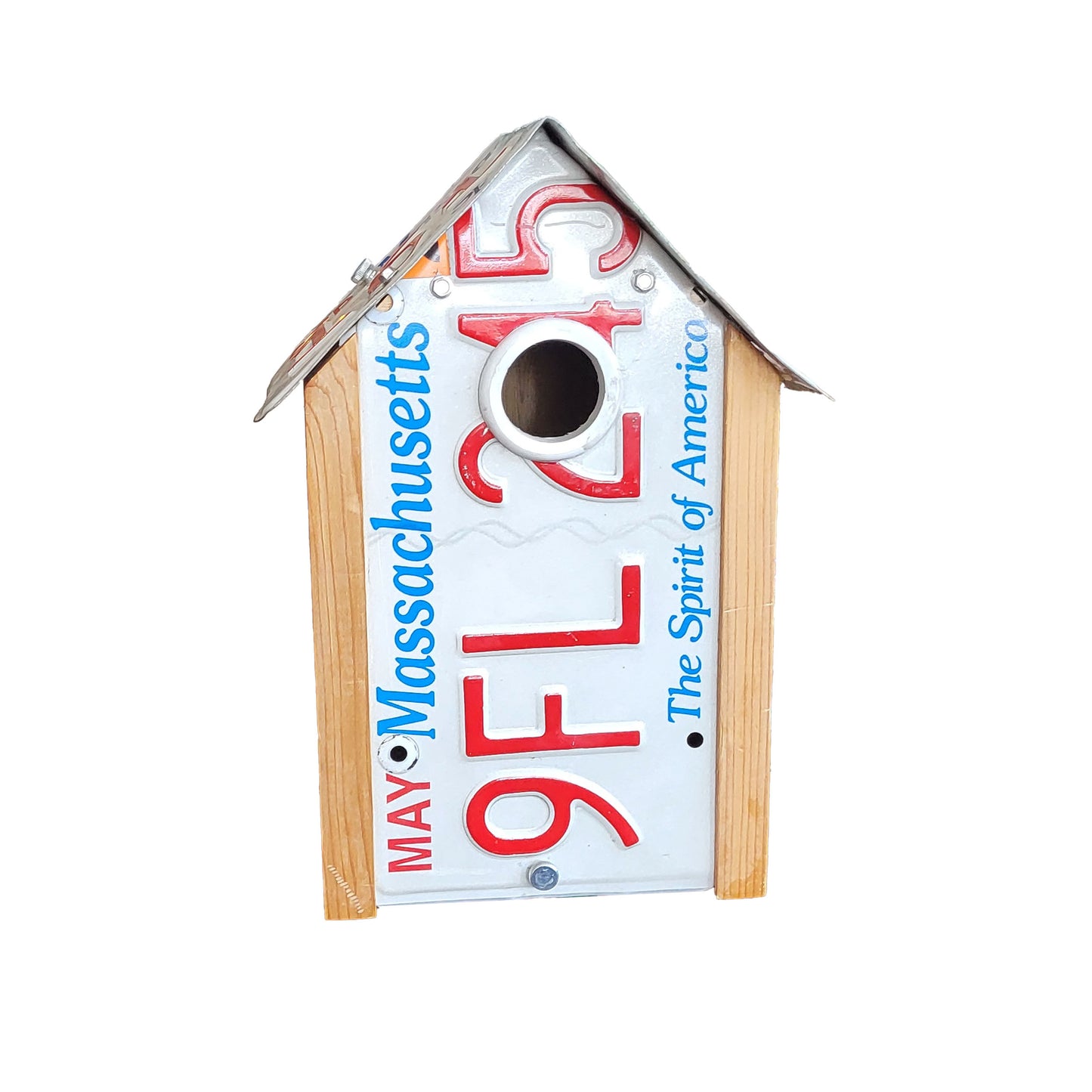 License Plate Cedar Birdhouse