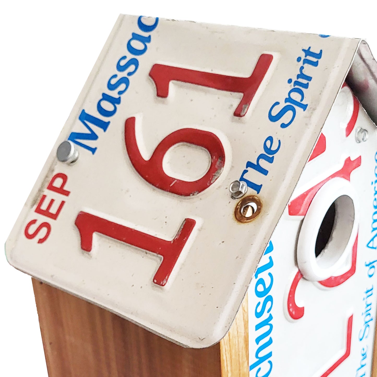 License Plate Cedar Birdhouse