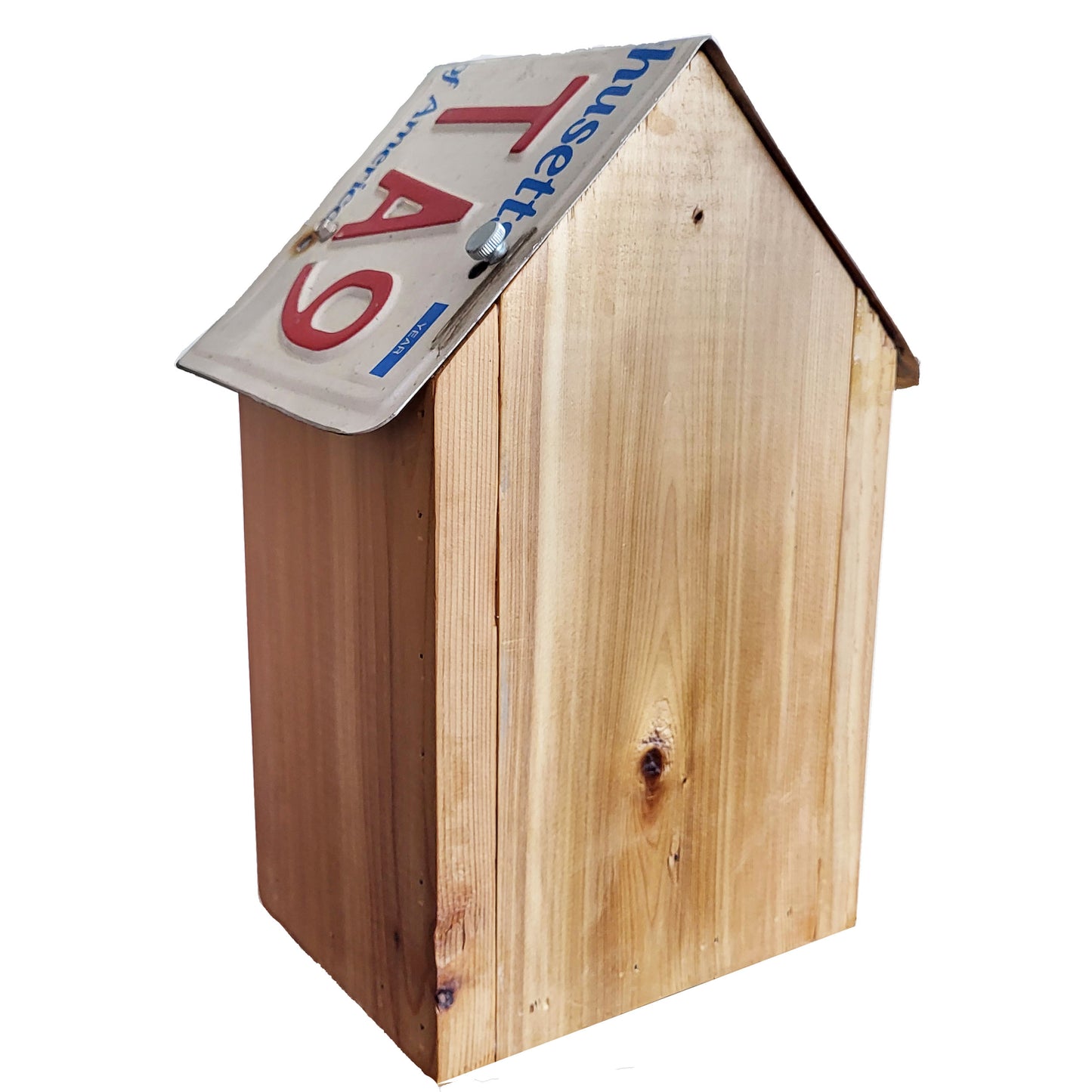 License Plate Cedar Birdhouse