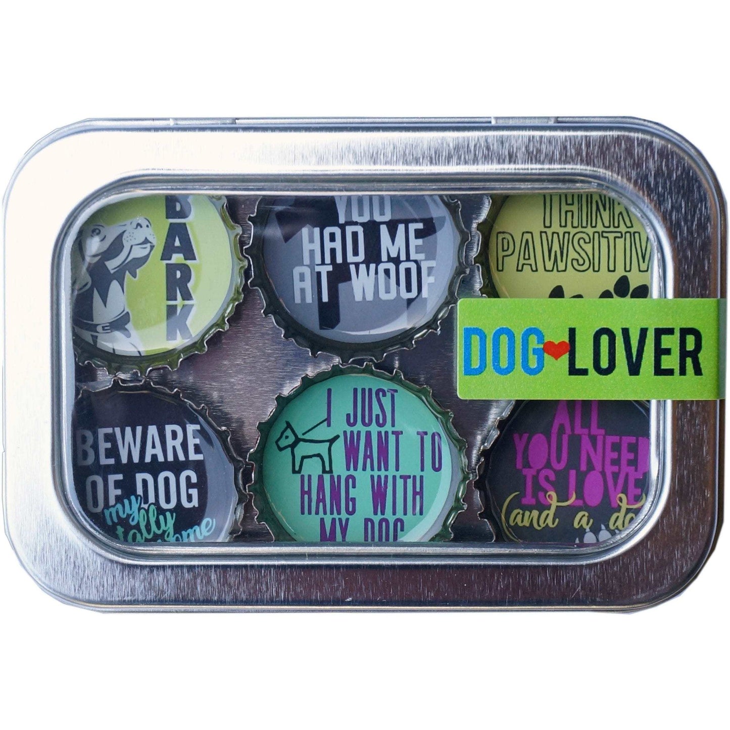 Bottle Cap Magnets - Dog Lover