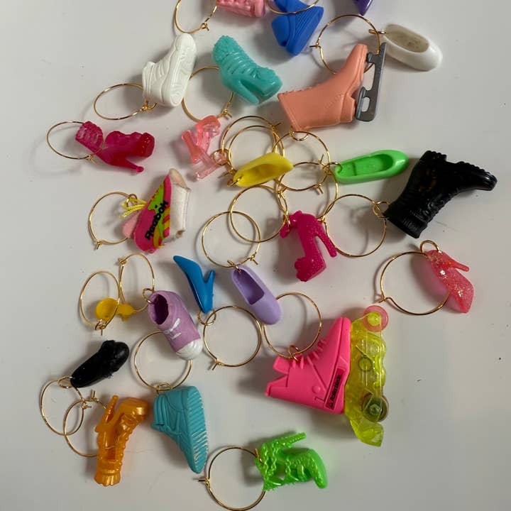 Barbie Doll Shoe Wine Class Charms