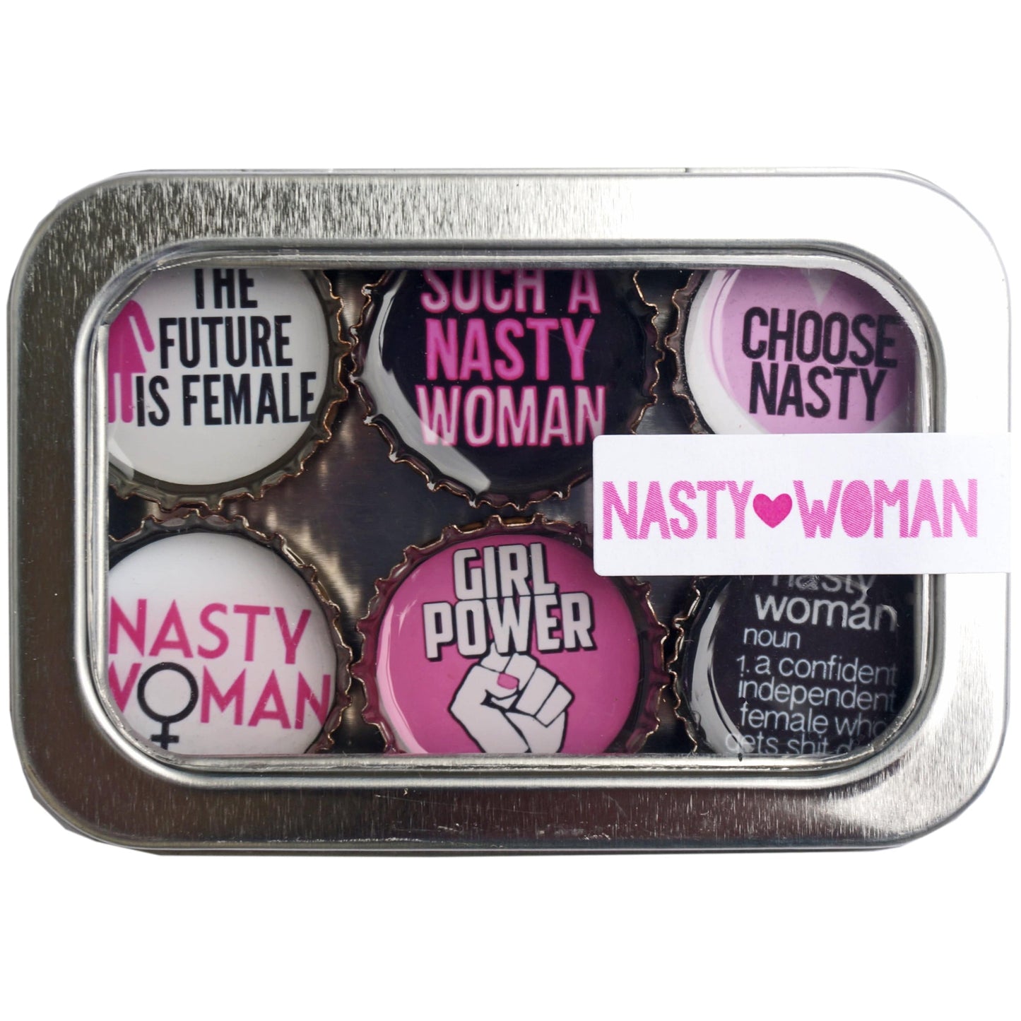 Bottle Cap Magnets - Nasty Woman