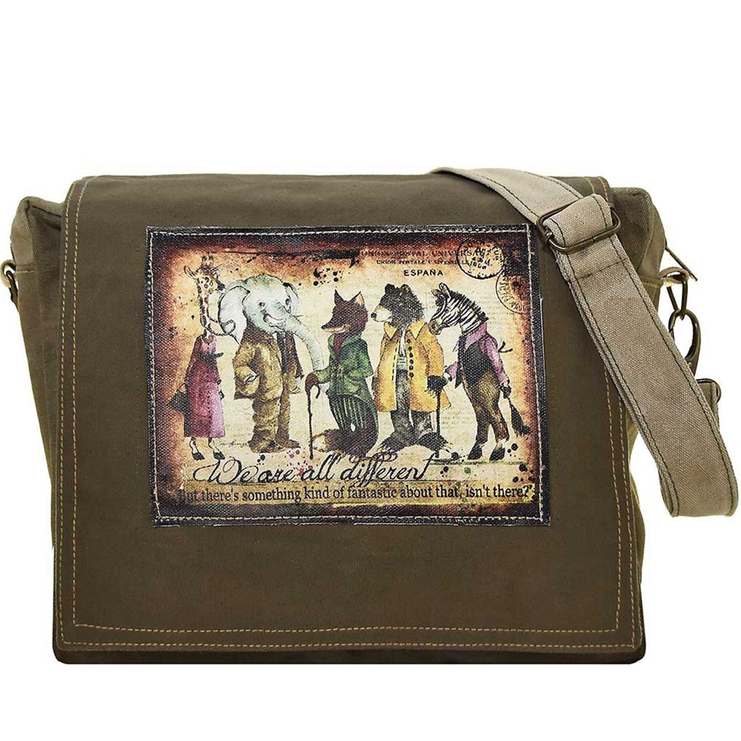 Military Tent Messenger Bag We Are All Different