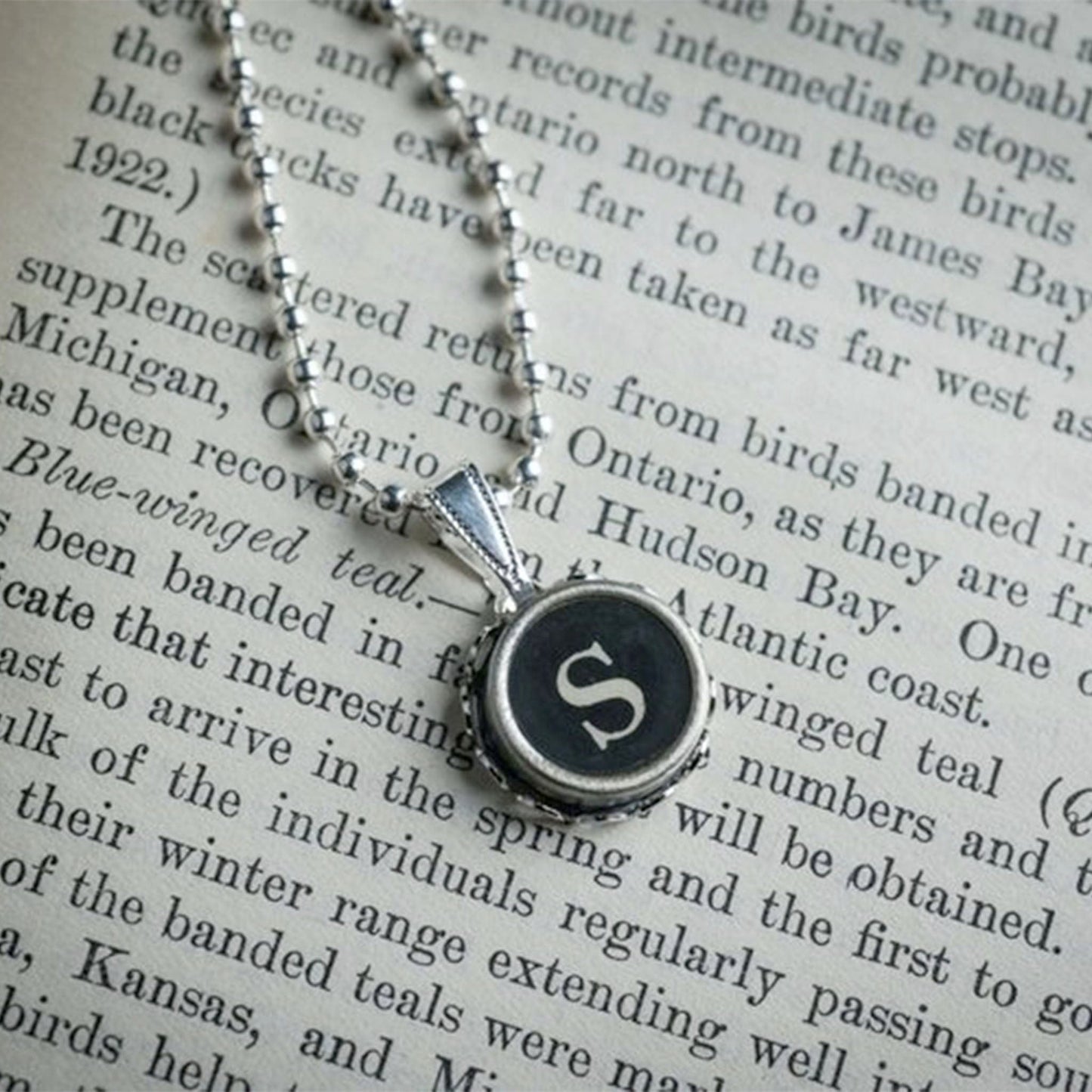 Typewriter Key Necklace