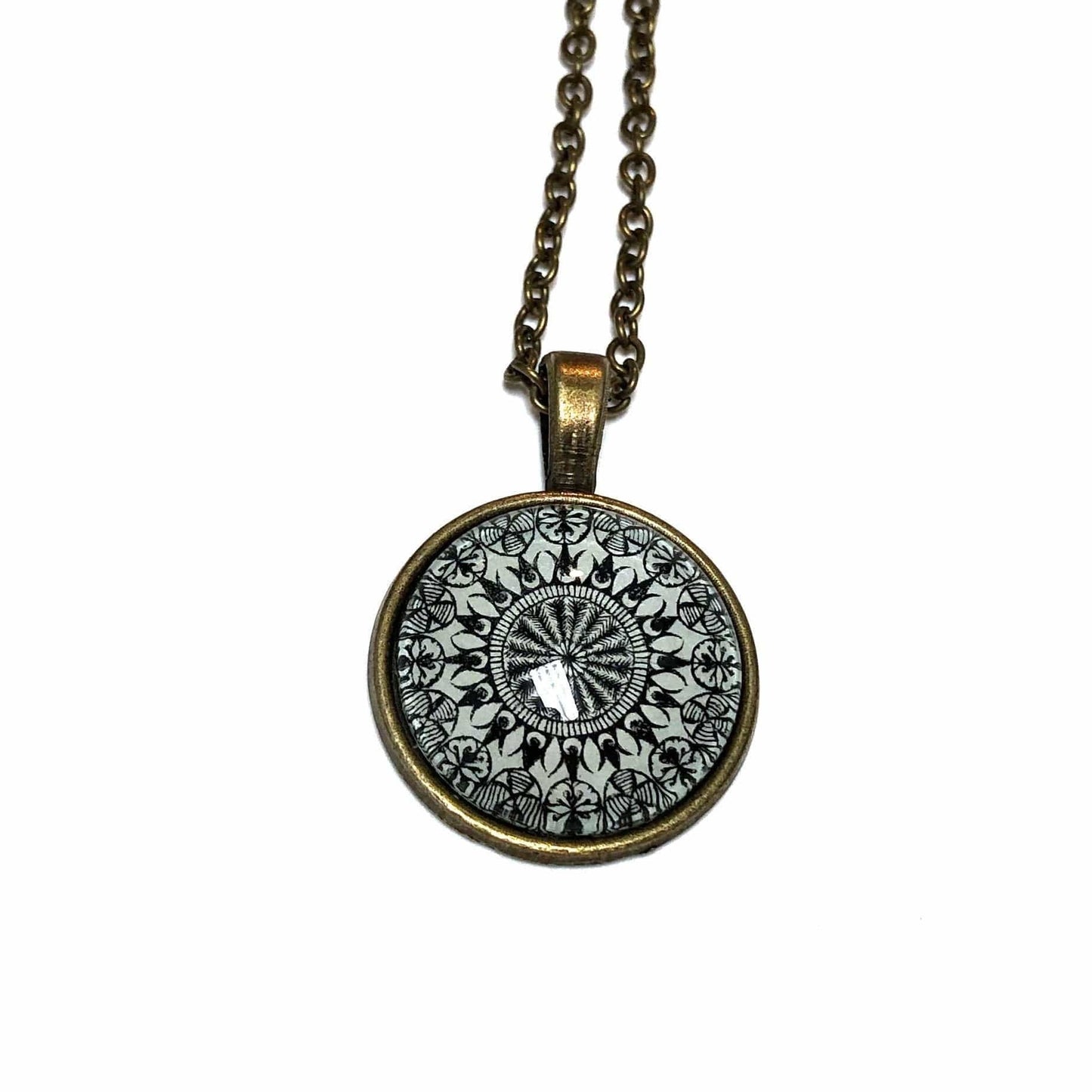 Postage Stamp Necklace - 1971 Poland Paper Cut Outs