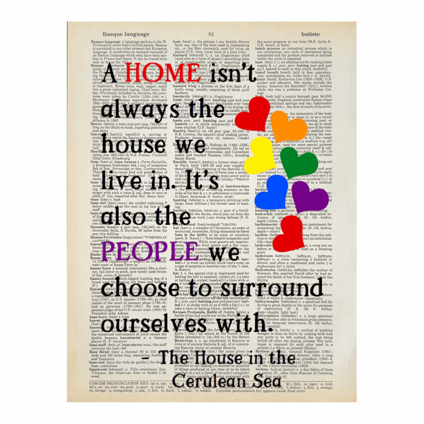 Vintage Book Page Print - A Home Isn’t Always the House We Live In
