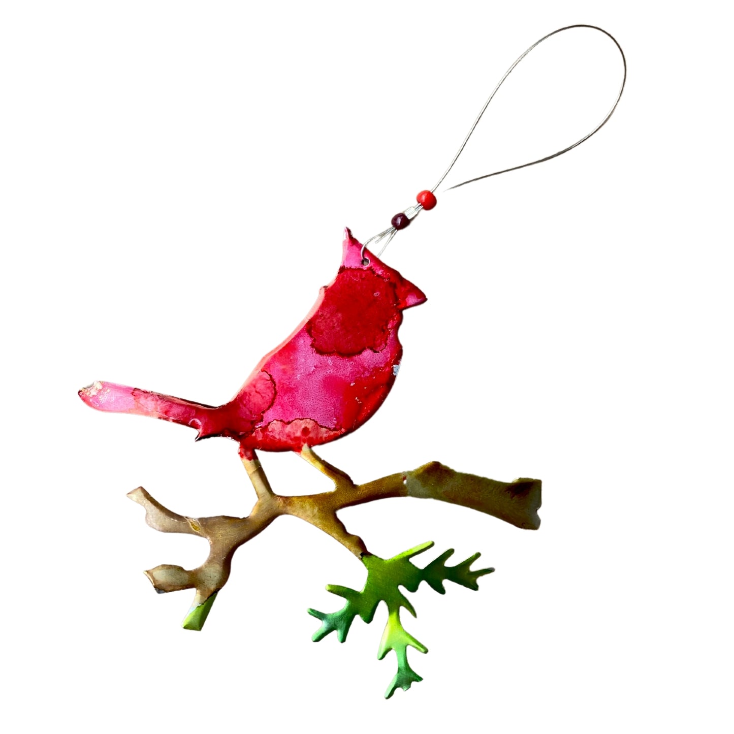 Aluminum Can Ornament - Cardinal