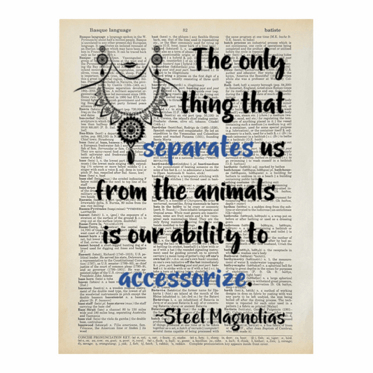 Vintage Book Page Print - Our Ability to Accessorize (053)