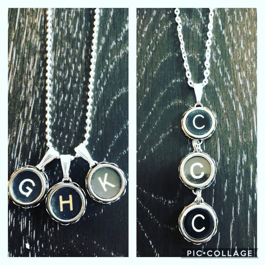 Typewriter Key Necklace - MULTIPLE LETTERS