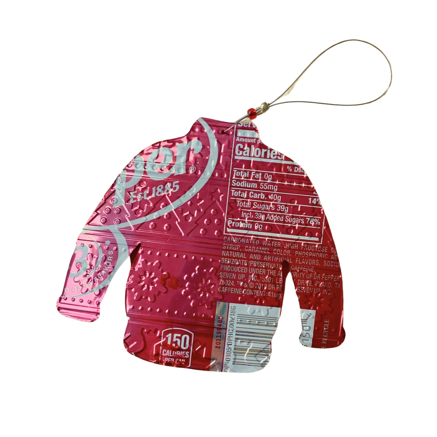 Aluminum Can Ornament - Tacky Sweater