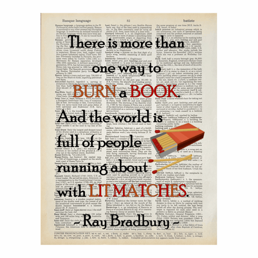 Vintage Book Page Print - More Than One Way to Burn a Book (047)