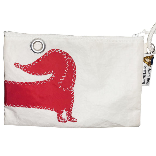 Sailcloth Wristlet - Red Dachshund (wrap)