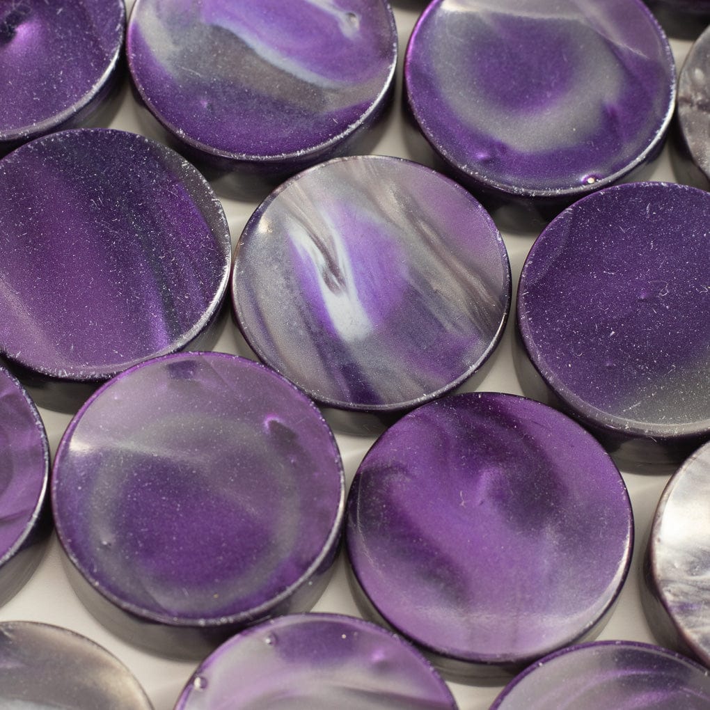 Bowlerite Worry Stone - Niki (purple/metallic gray)