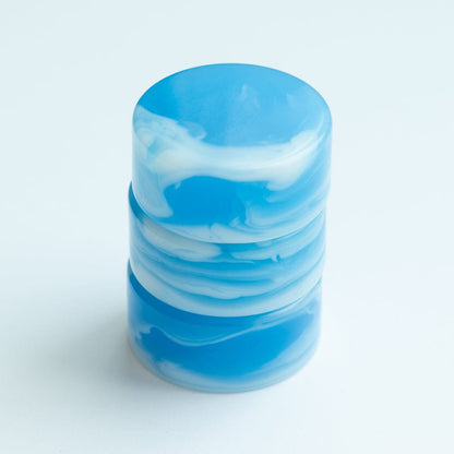Bowlerite Worry Stone - Skyler (blue/white)