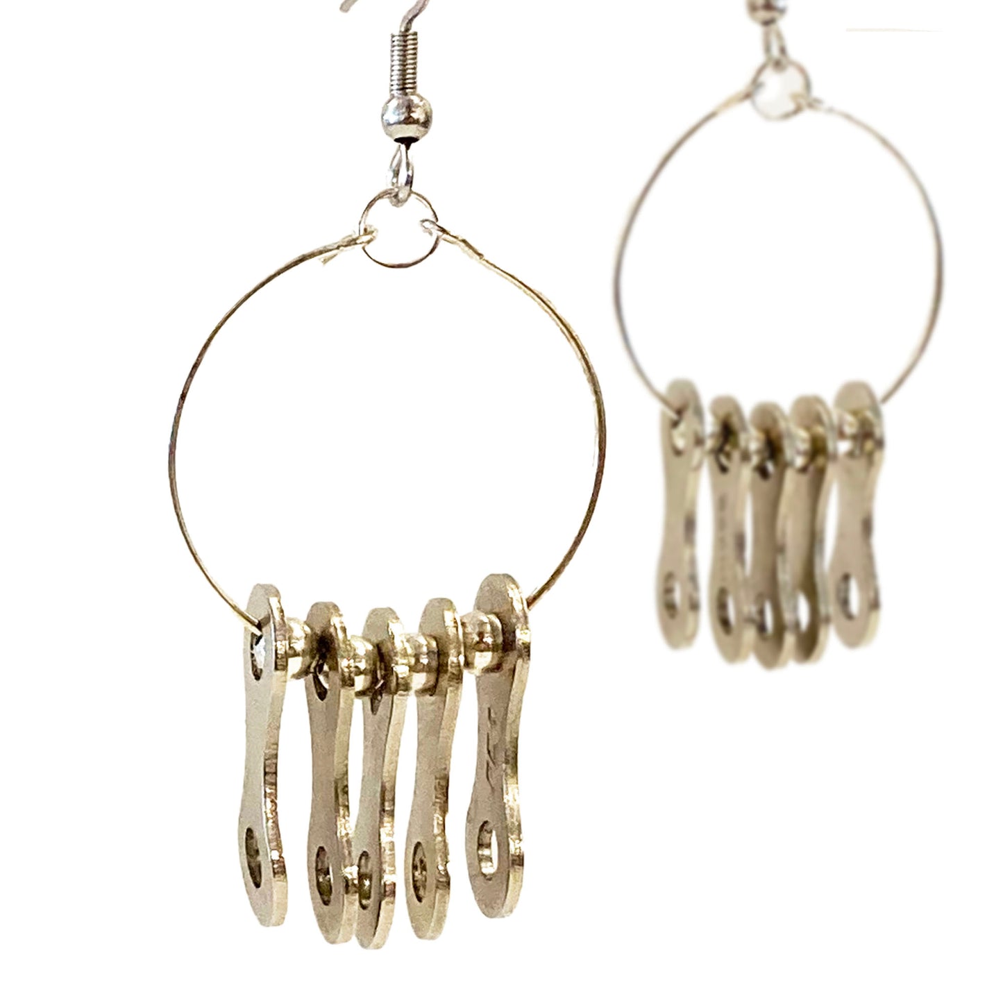 Bike Chain Jingle Link Earrings