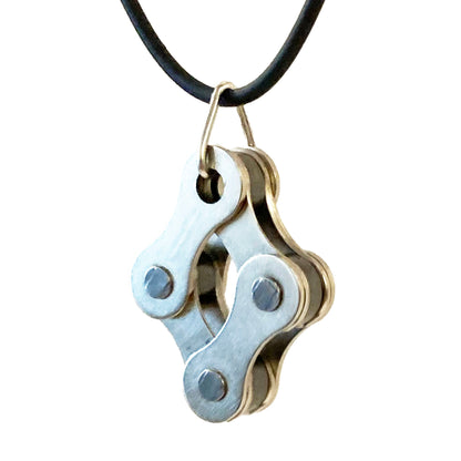 Bike Chain Diamond Pendant