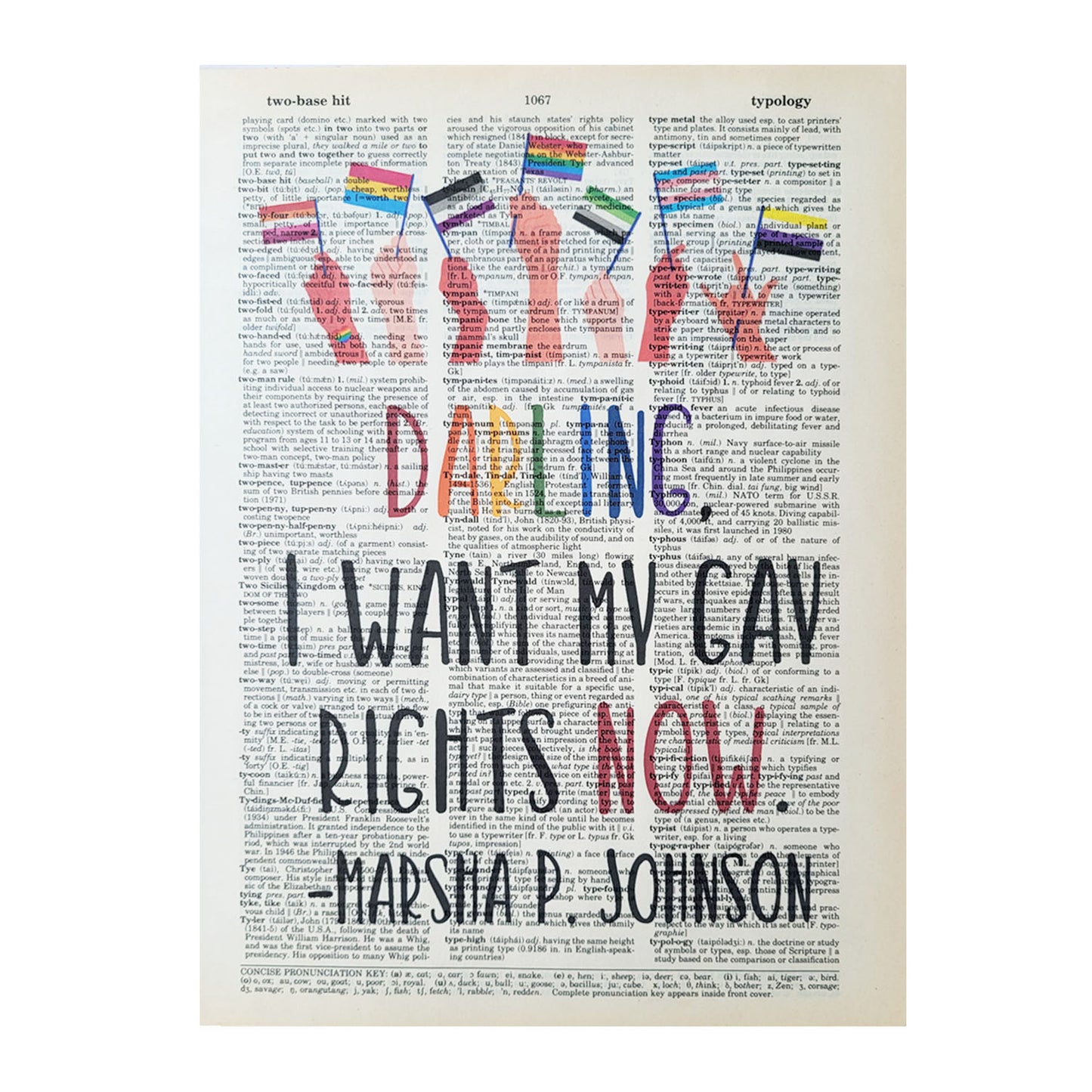 Vintage Book Page Print - Darling, I Want My Gay Rights Now