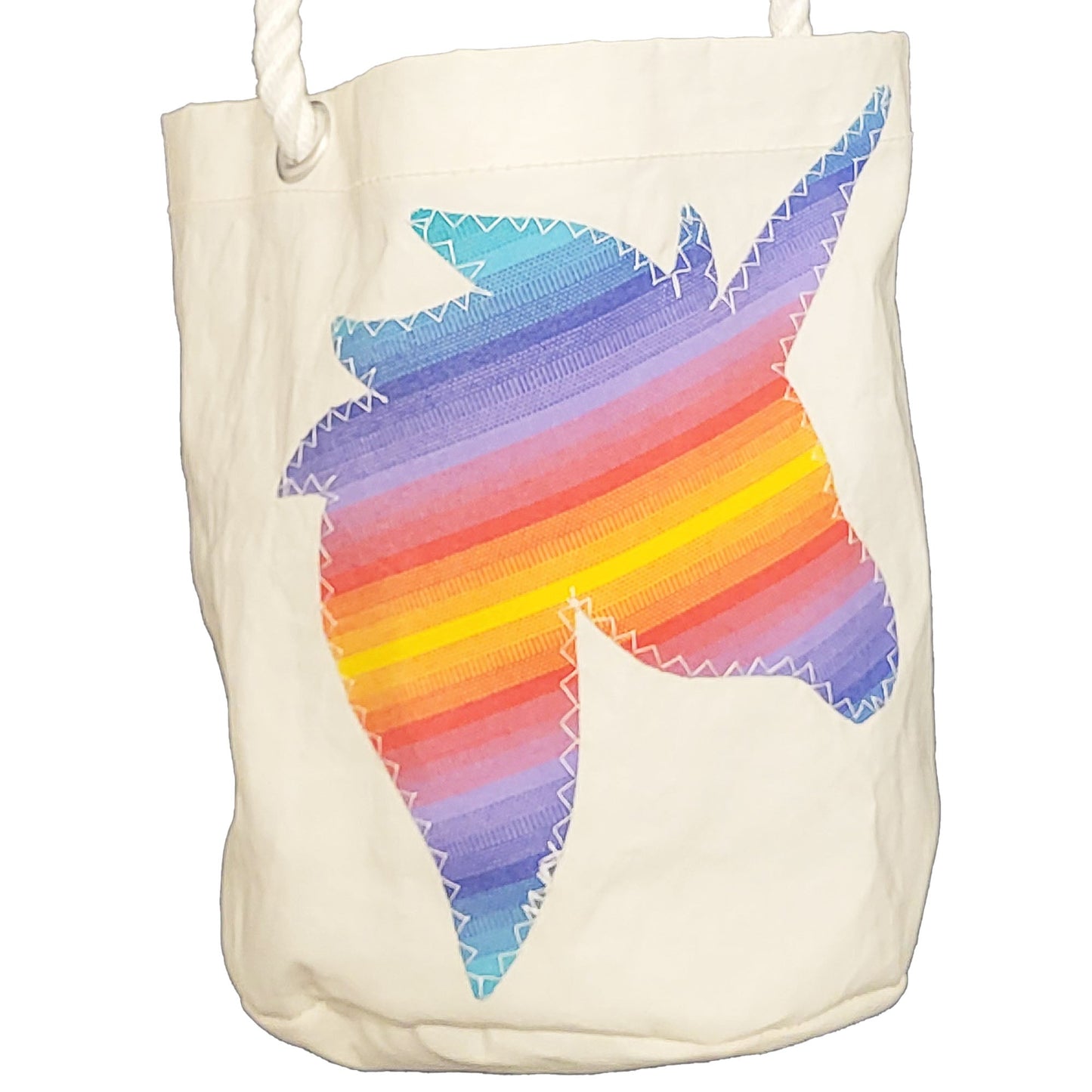 Sailcloth Bucket Bag - Rainbow Unicorn