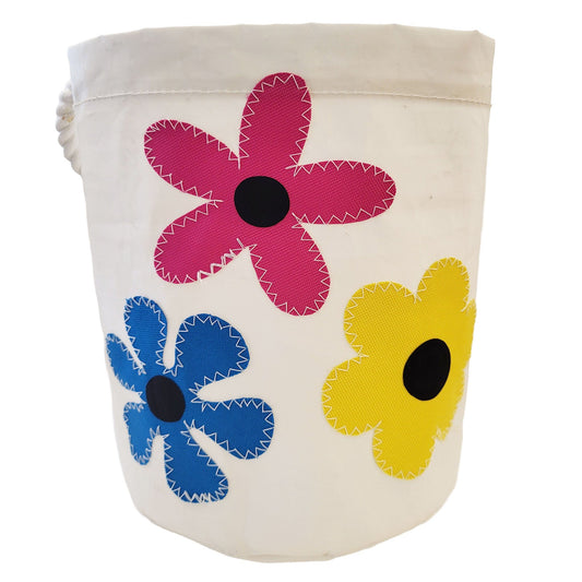 Sailcloth Bucket Bag - Flowers