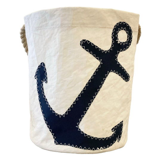 Sailcloth Bucket Bag - Navy Anchor 2